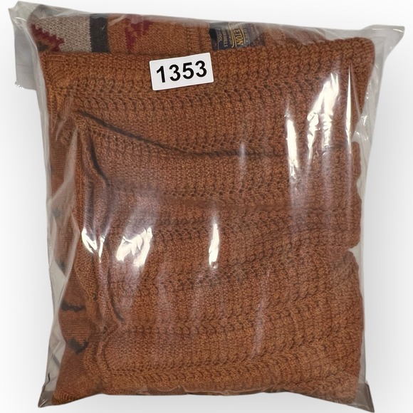 PENDLETON Brown Ashcreek Aztec Virgin Wool Tie Anthropologie Poncho sz XS / S - Picture 14 of 15